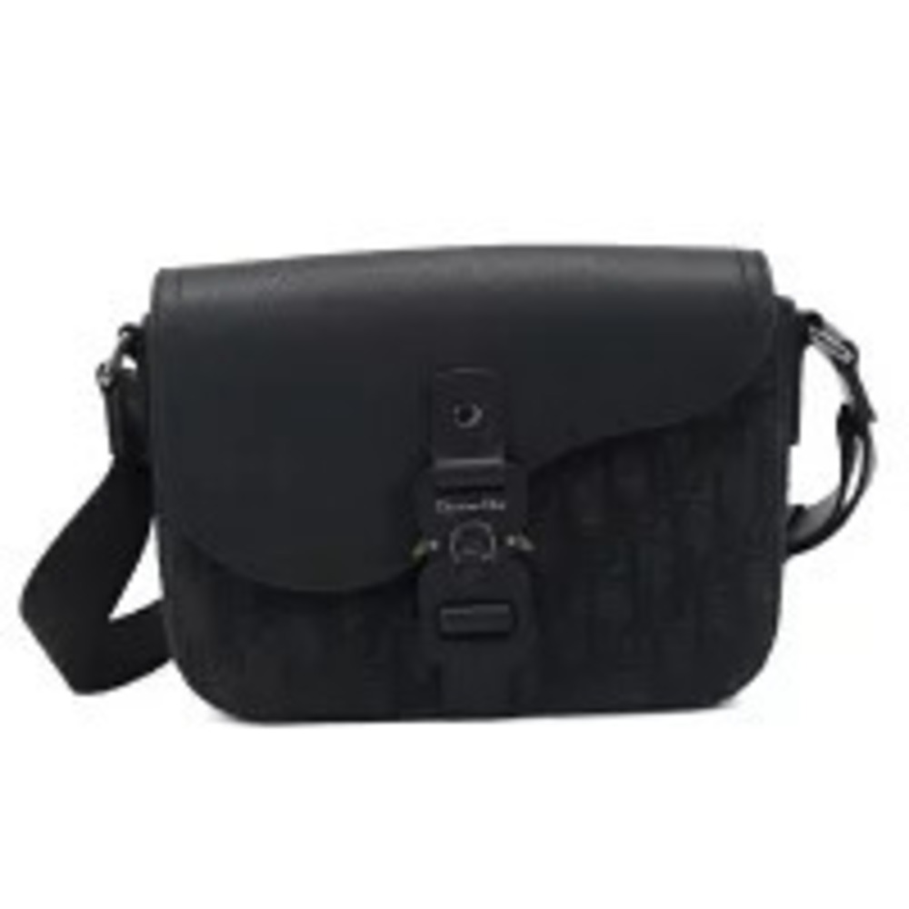 Christian Dior Shoulder Bag Saddle Messenger Black Crossbody Cool